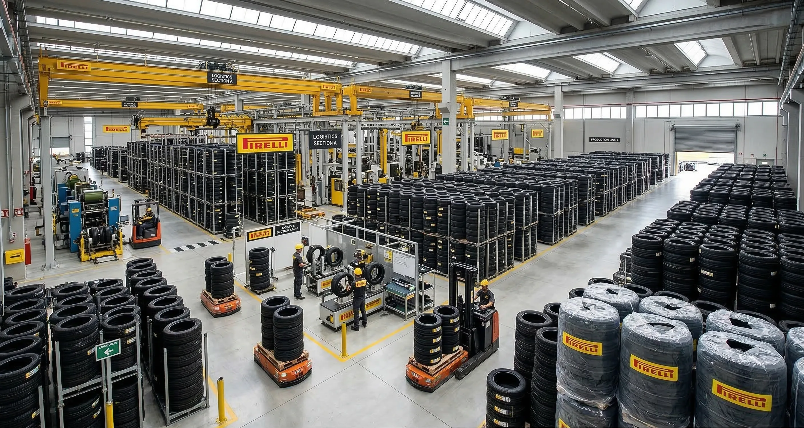 Pirelli tyre technology close-up